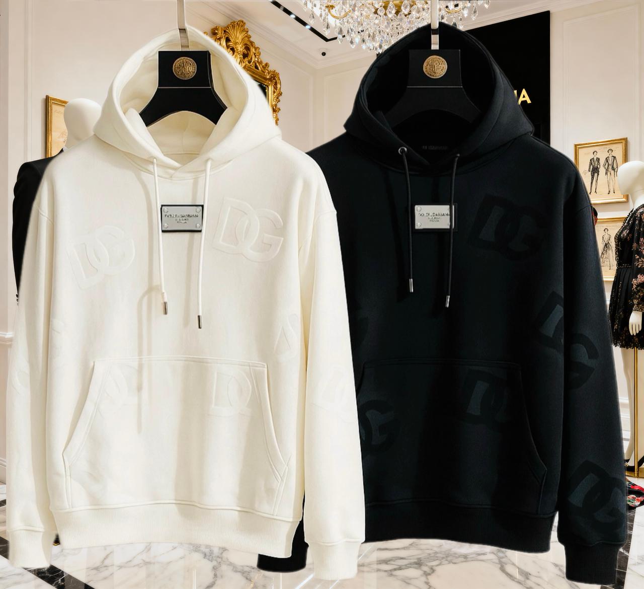 Premium All-Over Logo Hoodie with Metal Logo