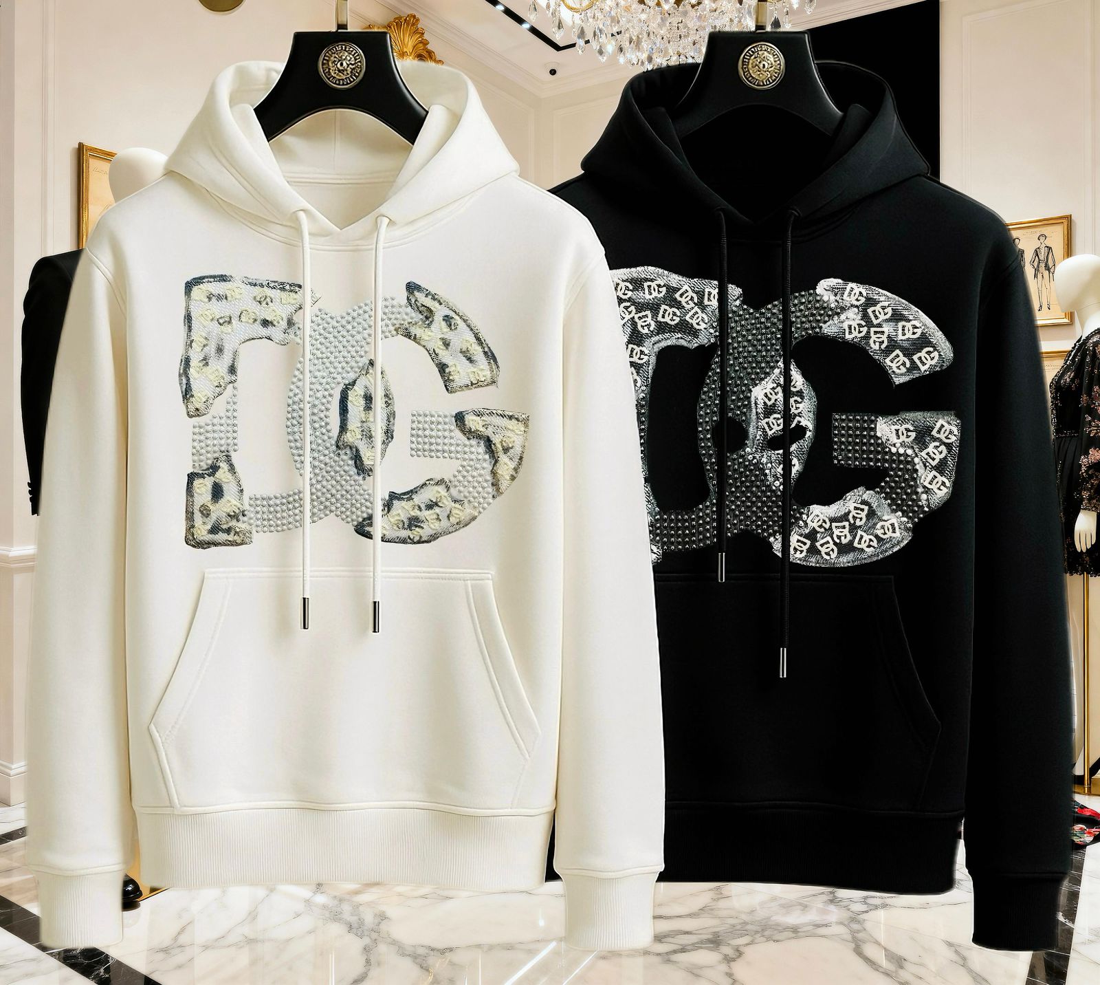 Premium Hoodie with Embossed Patch Work
