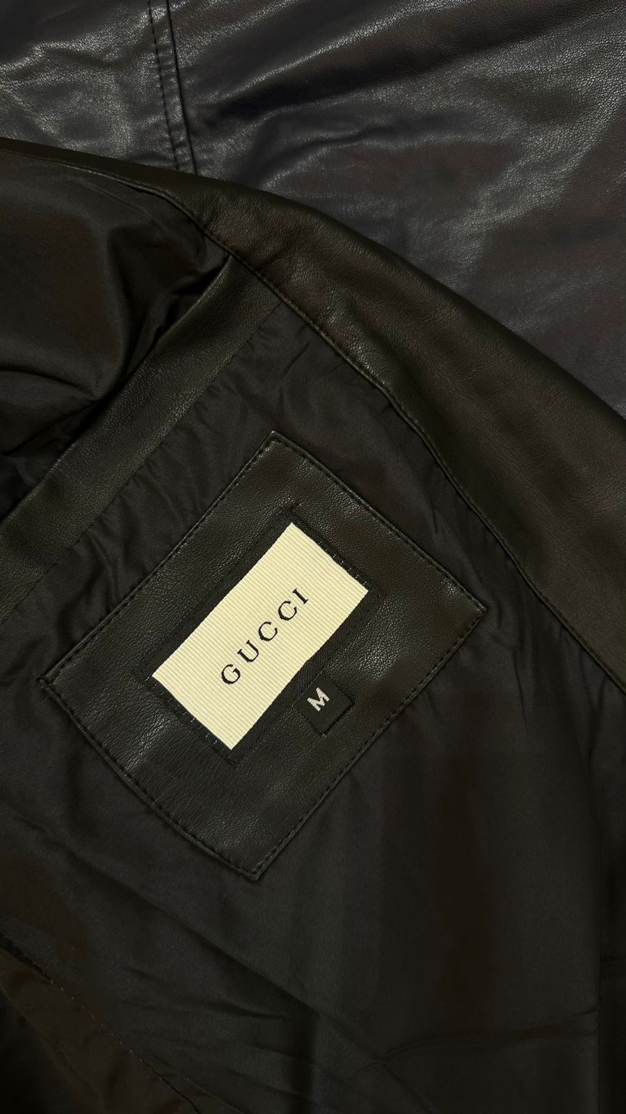 Classic Leather Jacket with Two Front Pockets