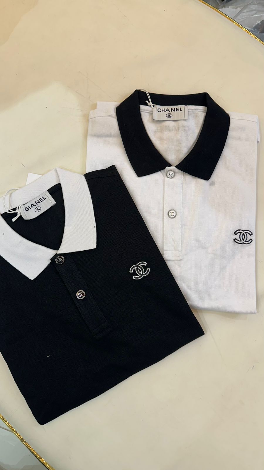 Imported T-Shirt with Designer Buttons and Front Logo