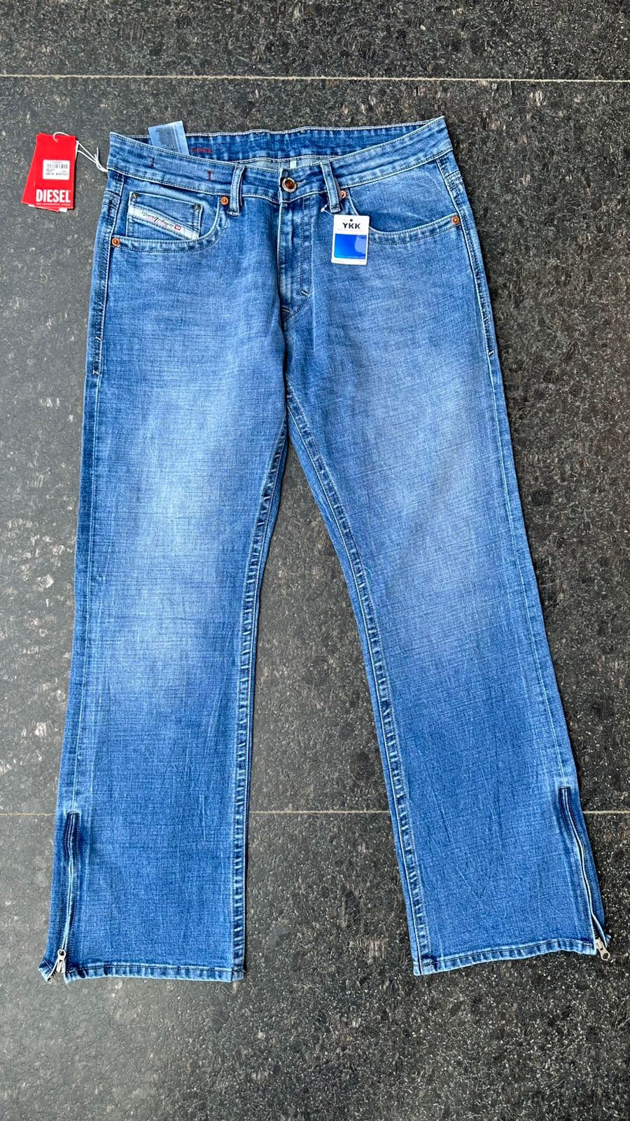 Bell Bottom Denim With Zip