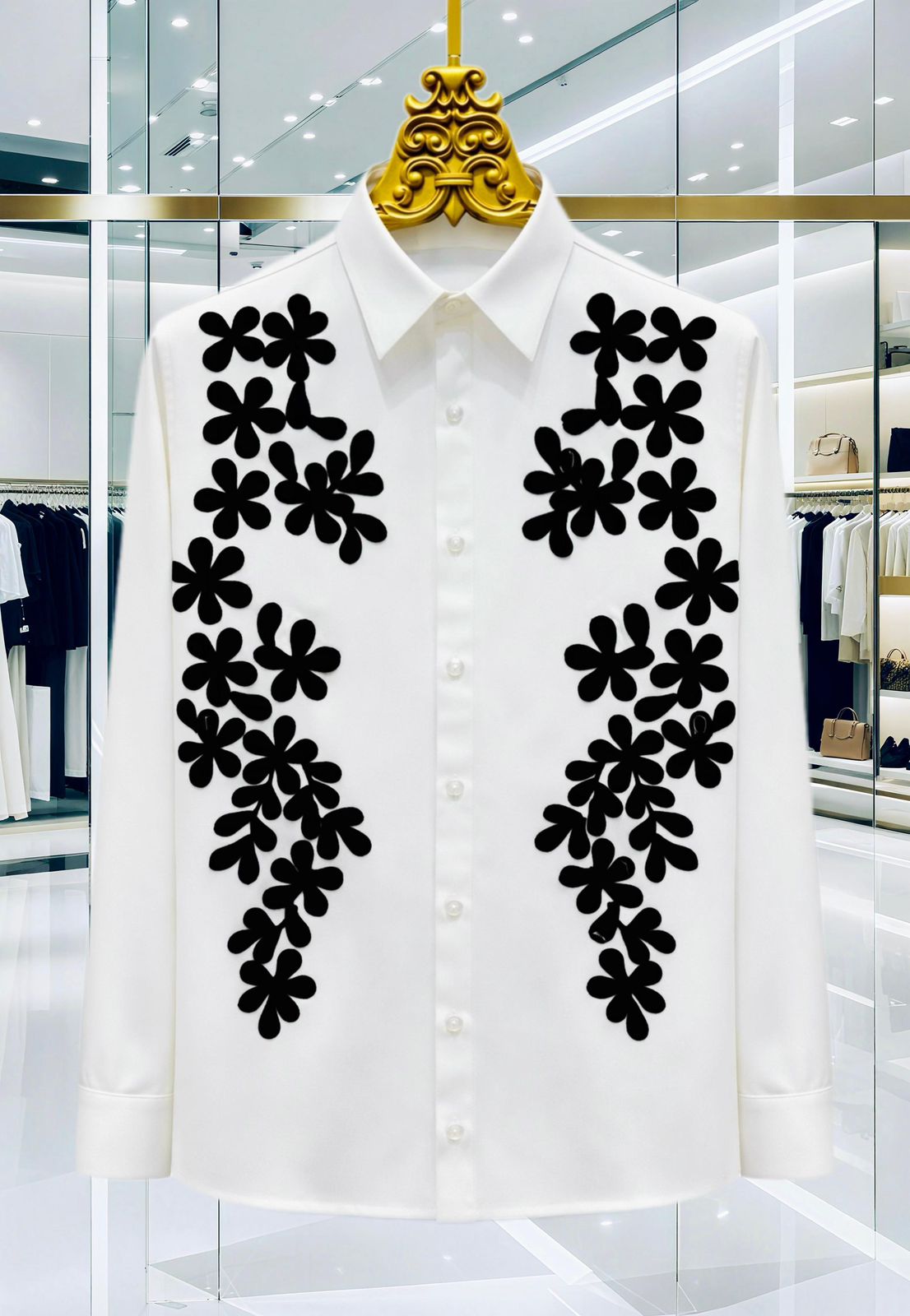 Floral Noir Designer Shirt