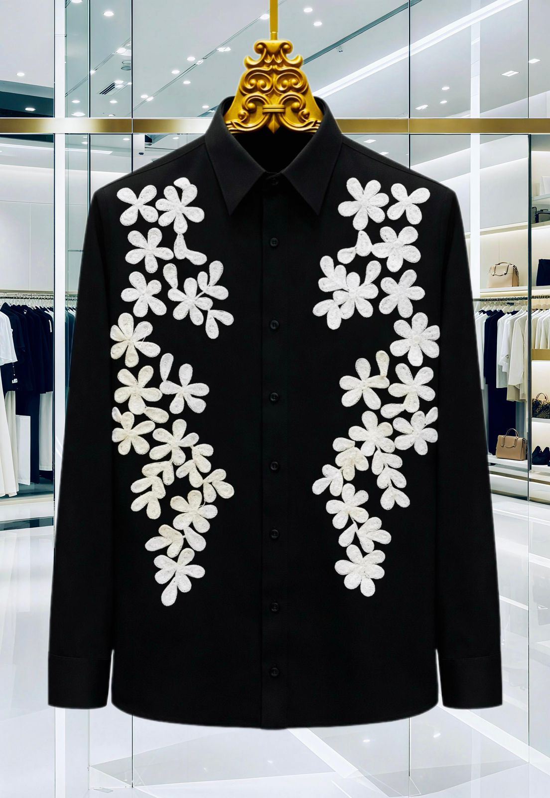 Floral Noir Designer Shirt