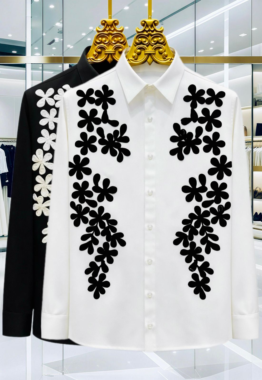 Floral Noir Designer Shirt