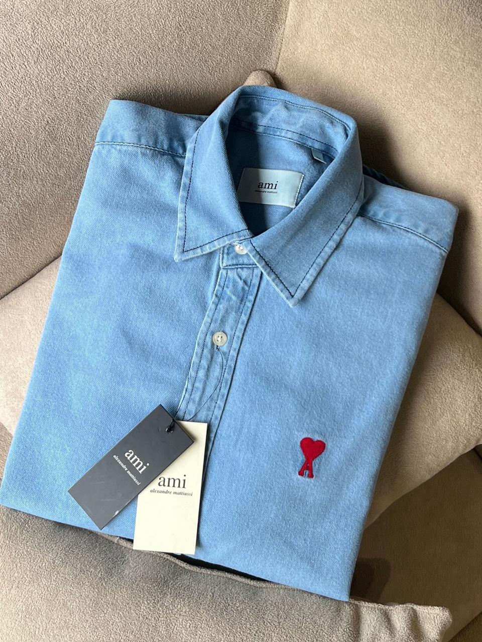 Classic Heart Logo Denim Shirt