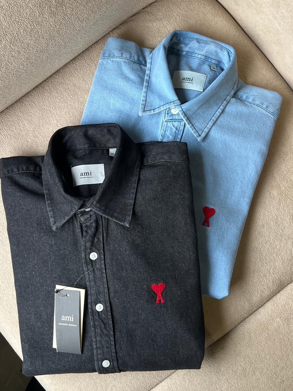 Classic Heart Logo Denim Shirt