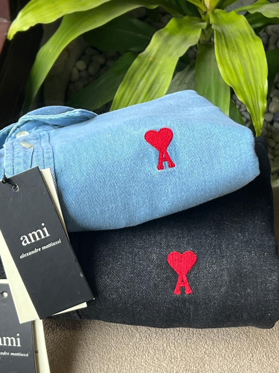 Classic Heart Logo Denim Shirt