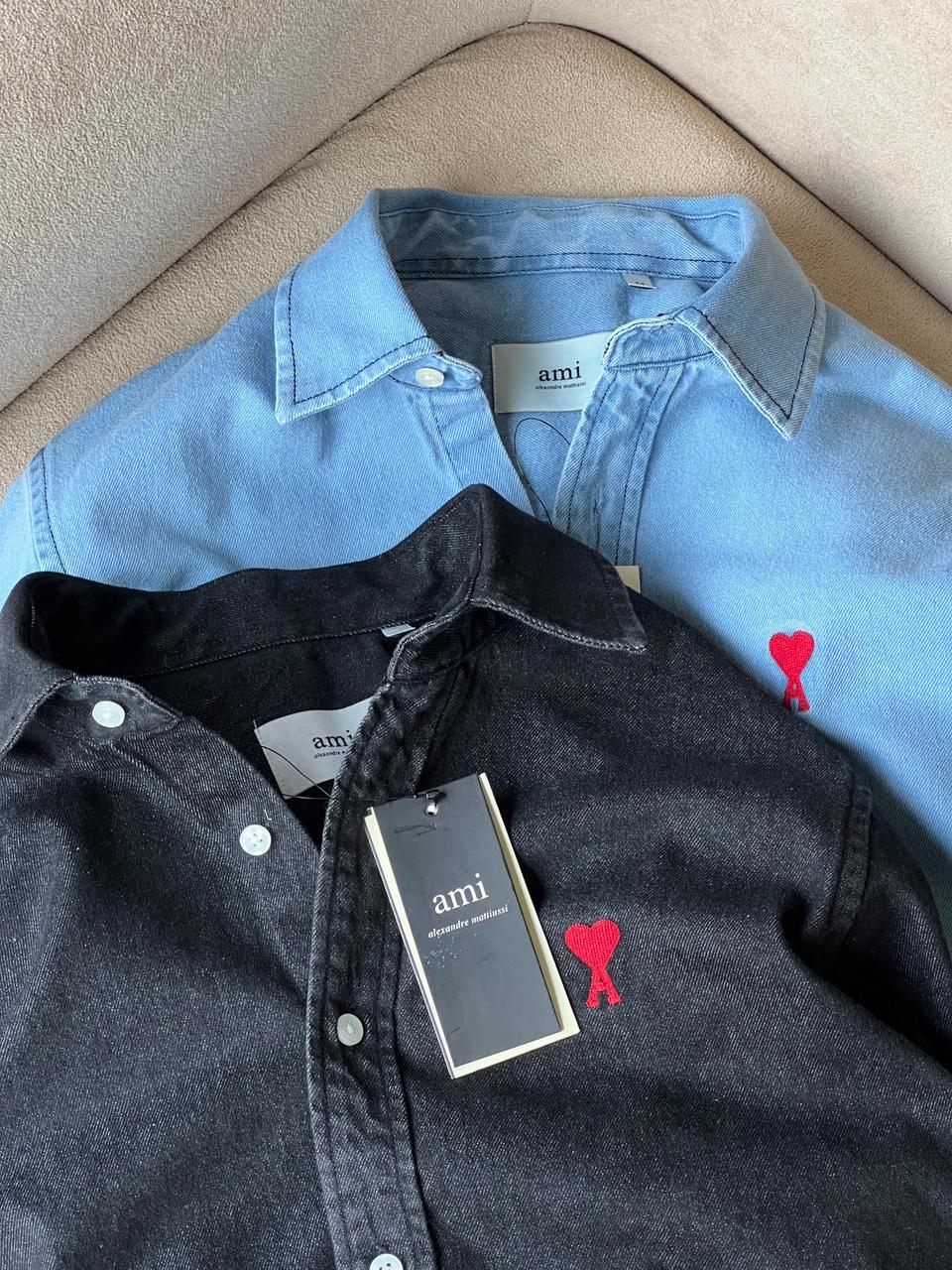 Classic Heart Logo Denim Shirt