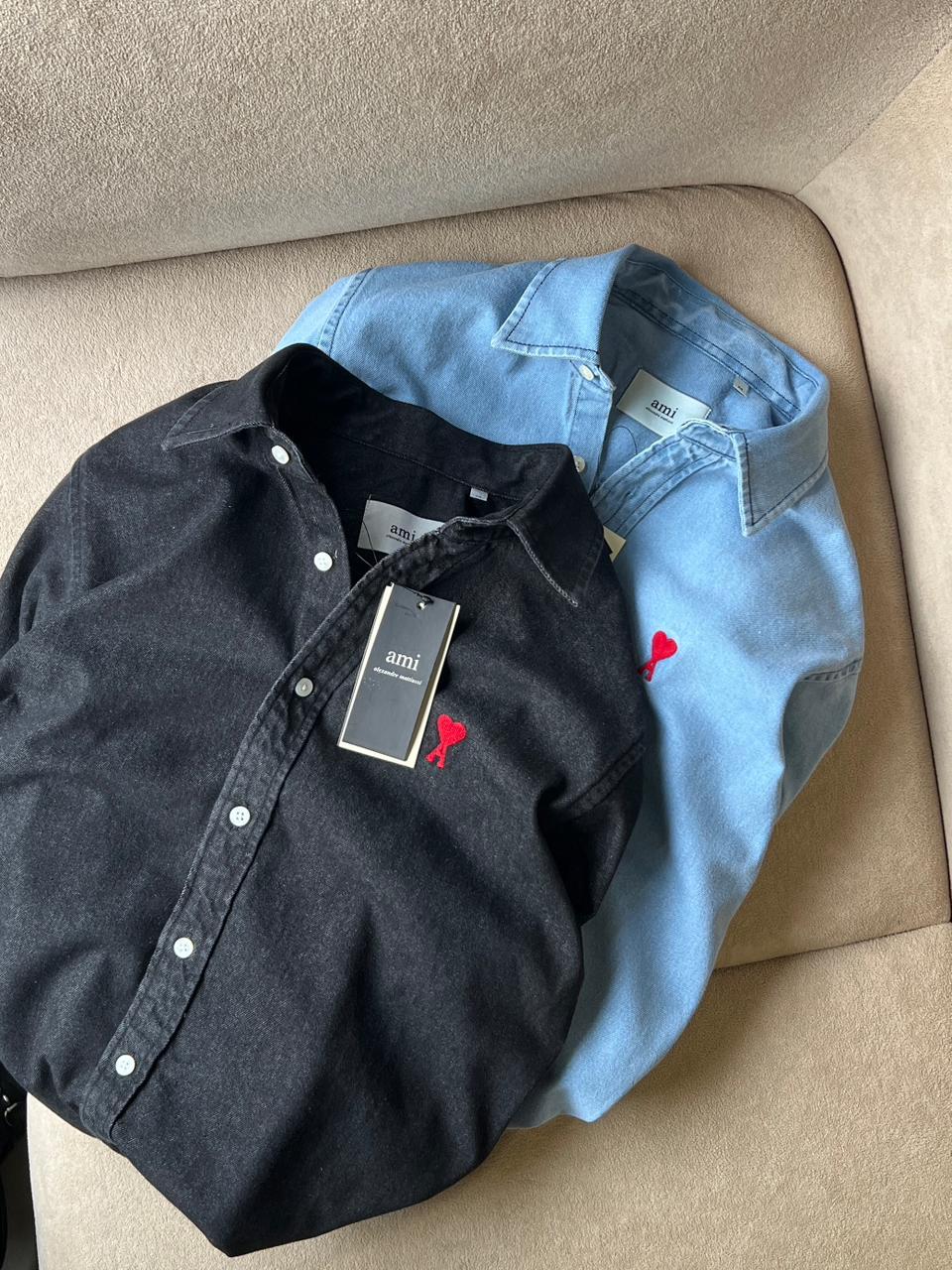 Classic Heart Logo Denim Shirt