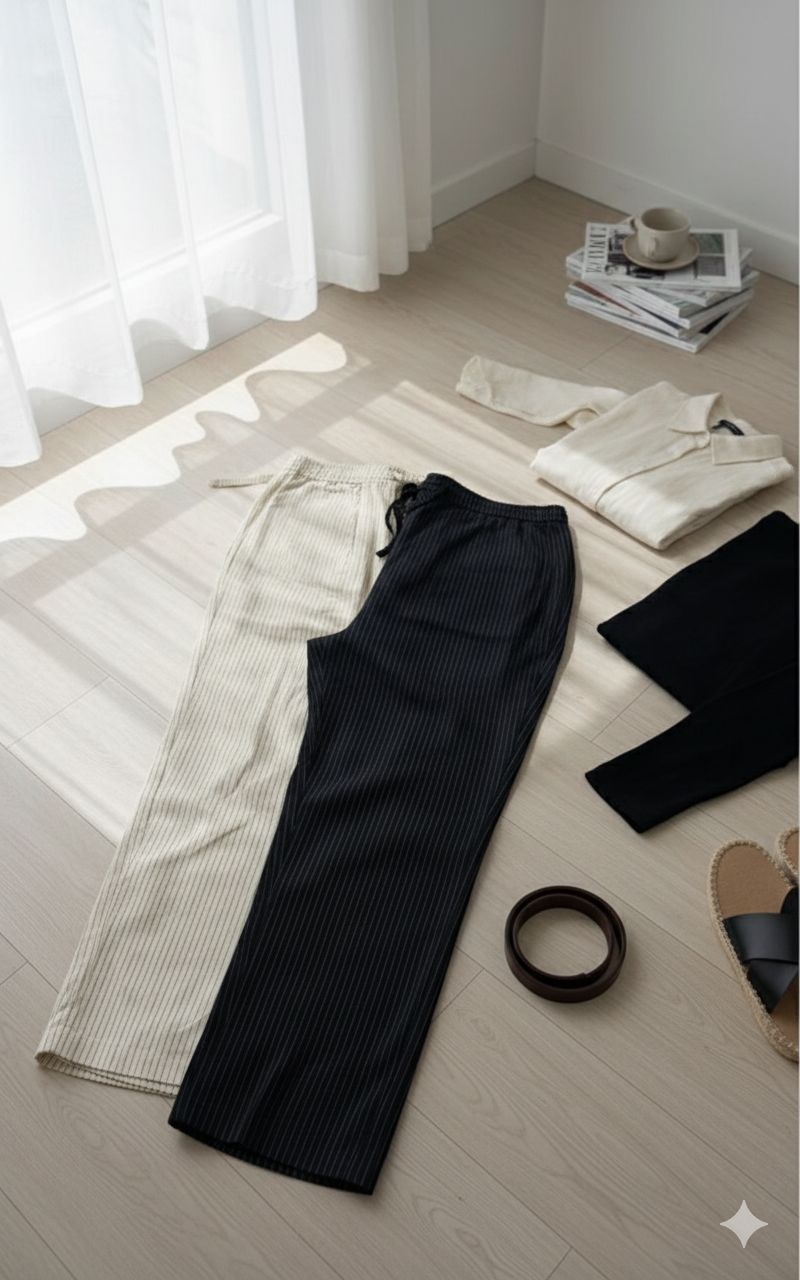 Classic Linen Stripe Pants