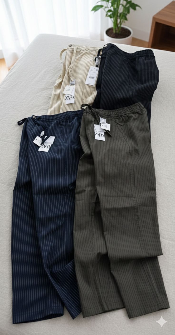 Classic Linen Stripe Pants