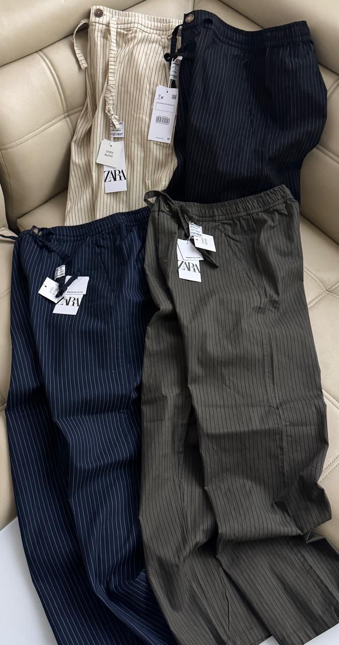 Classic Linen Stripe Pants