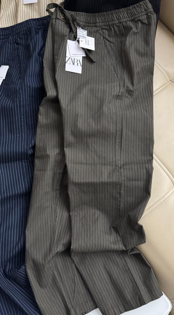 Classic Linen Stripe Pants