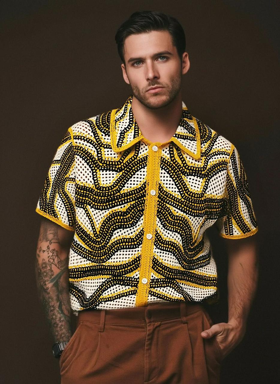 Imported Crochet Knit Shirt
