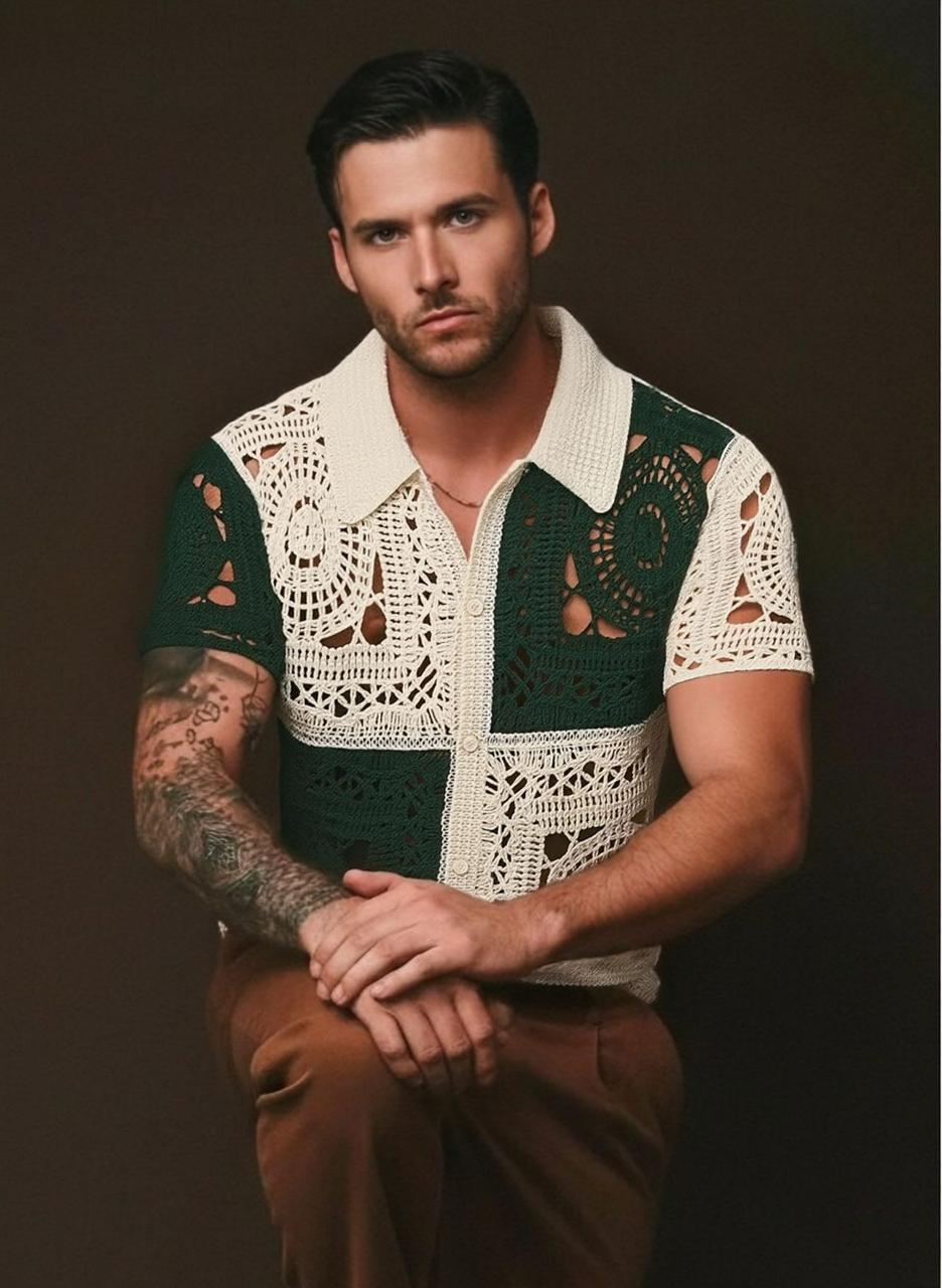 Imported Crochet Knit Shirt