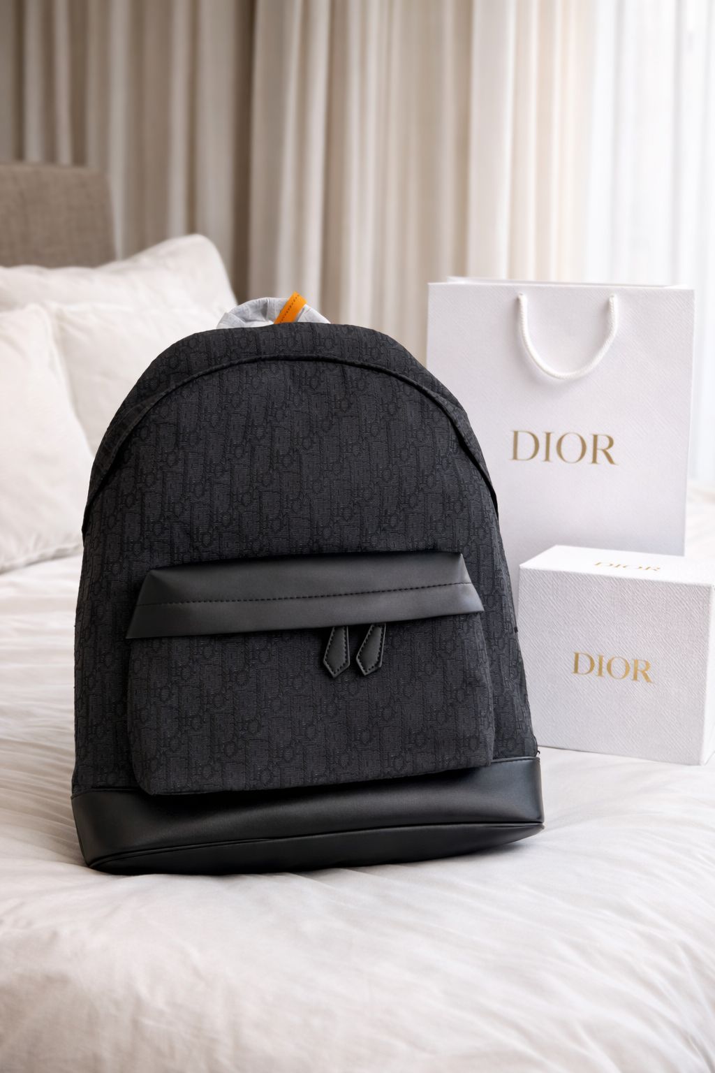 Oblique Monogram Minimal Leather Trim Backpack