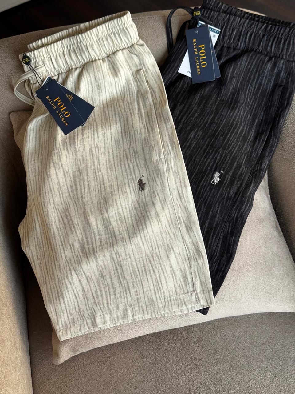 Premium Linen Embroidered Logo Shorts