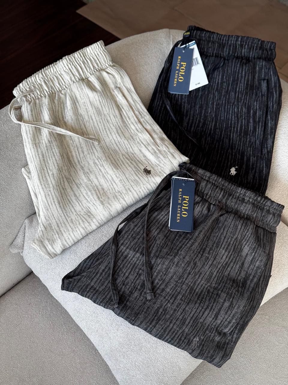 Premium Linen Embroidered Logo Shorts