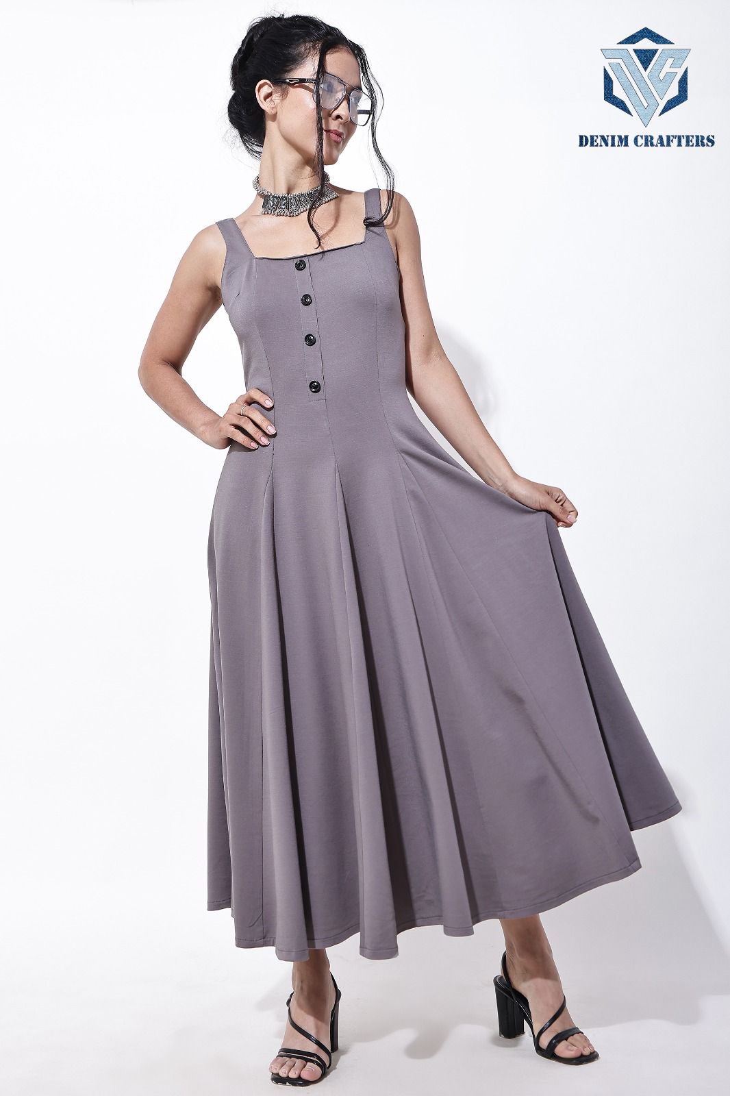 Elegant Flare Midi Dress
