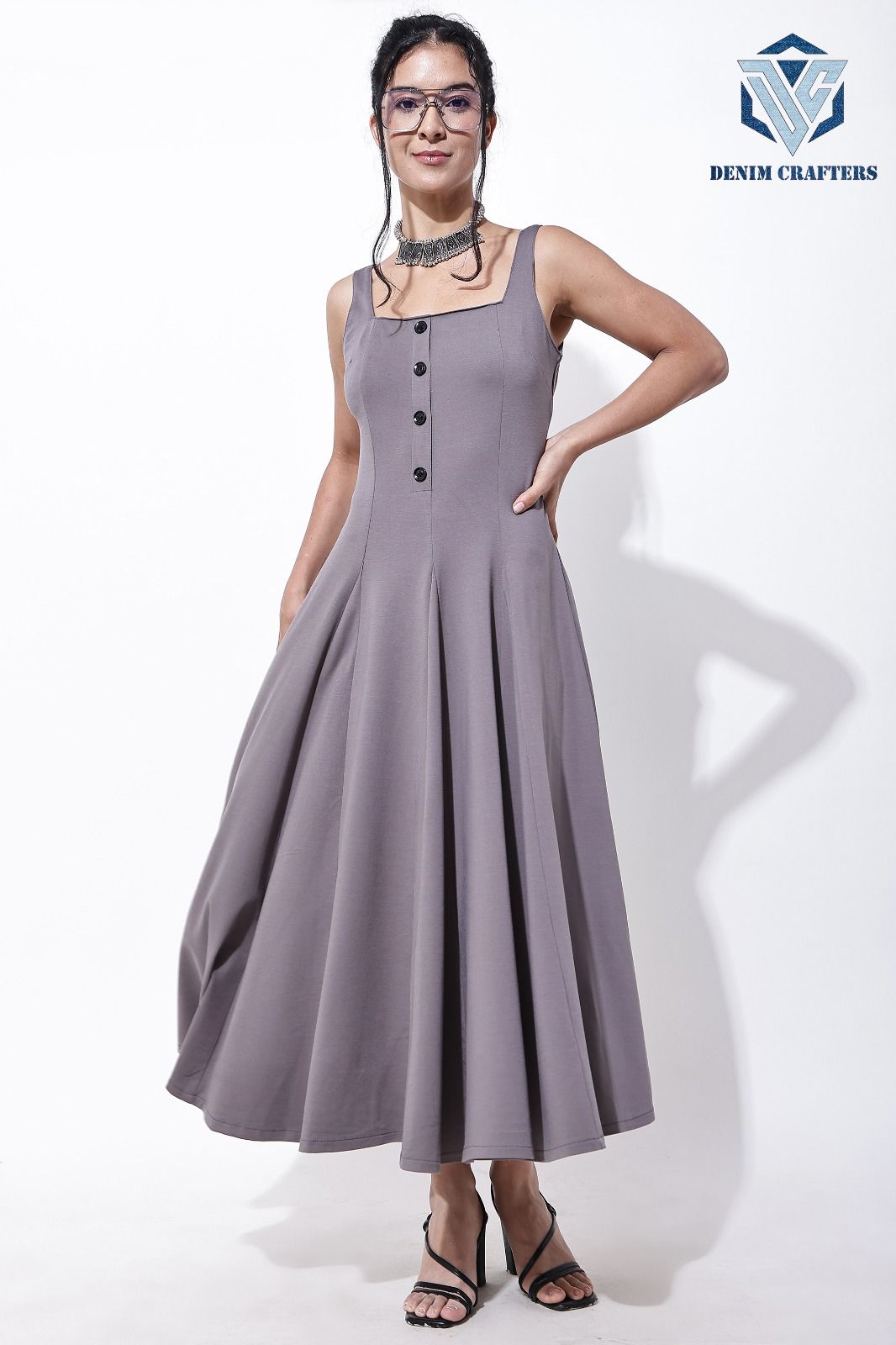 Elegant Flare Midi Dress