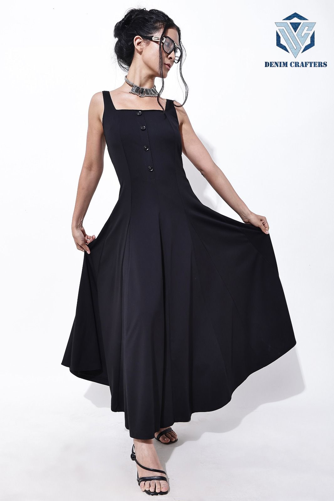 Elegant Flare Midi Dress