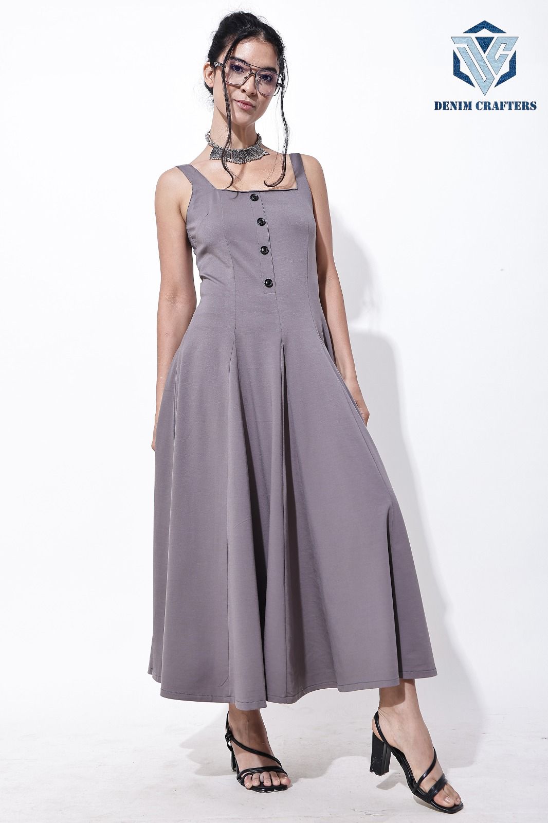 Elegant Flare Midi Dress