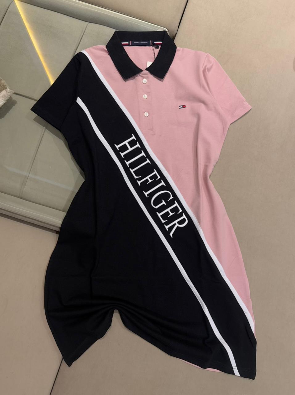 Signature Stripe Polo T-Shirt Dress