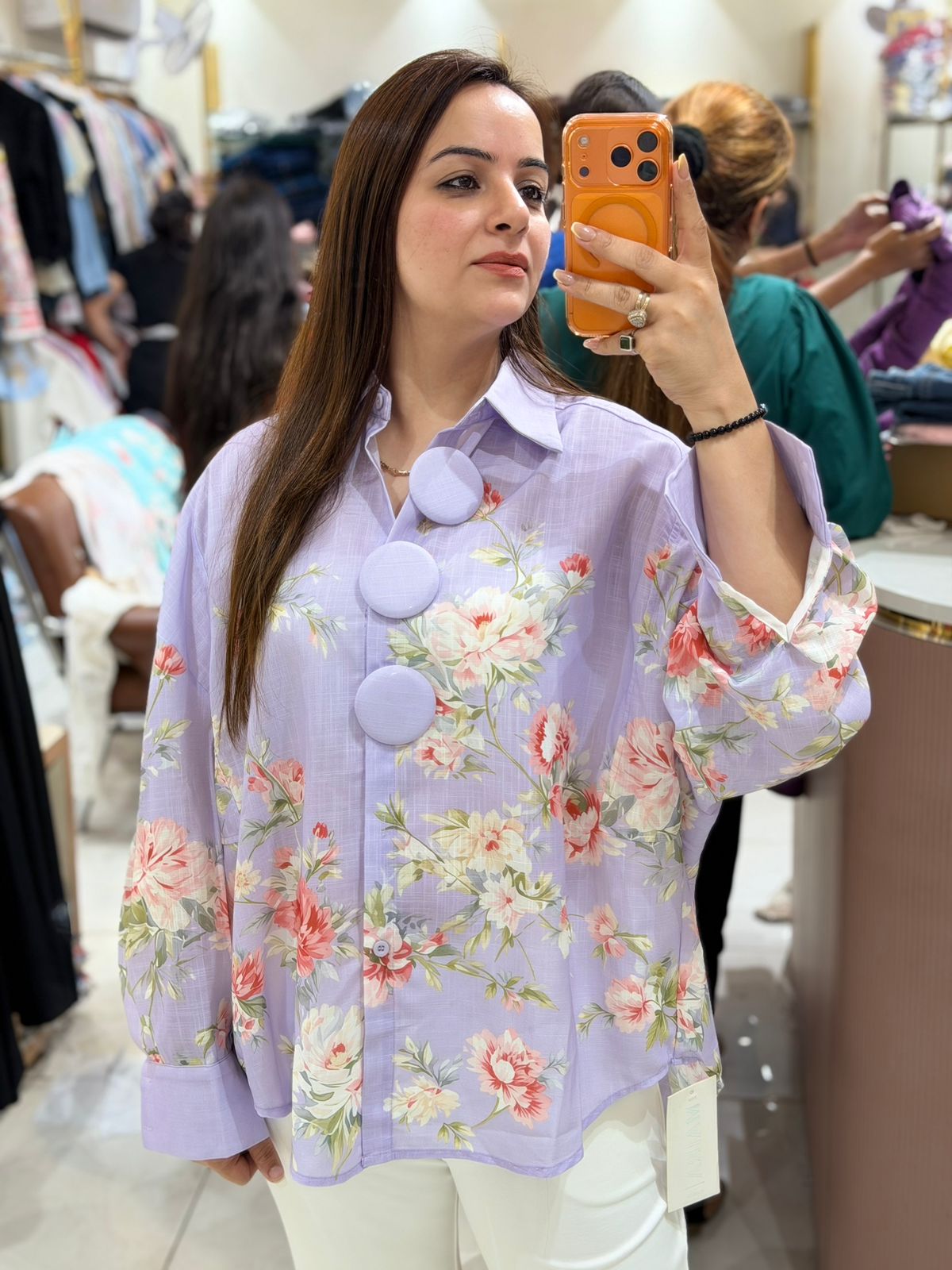 Floral Cotton Linen Shirt