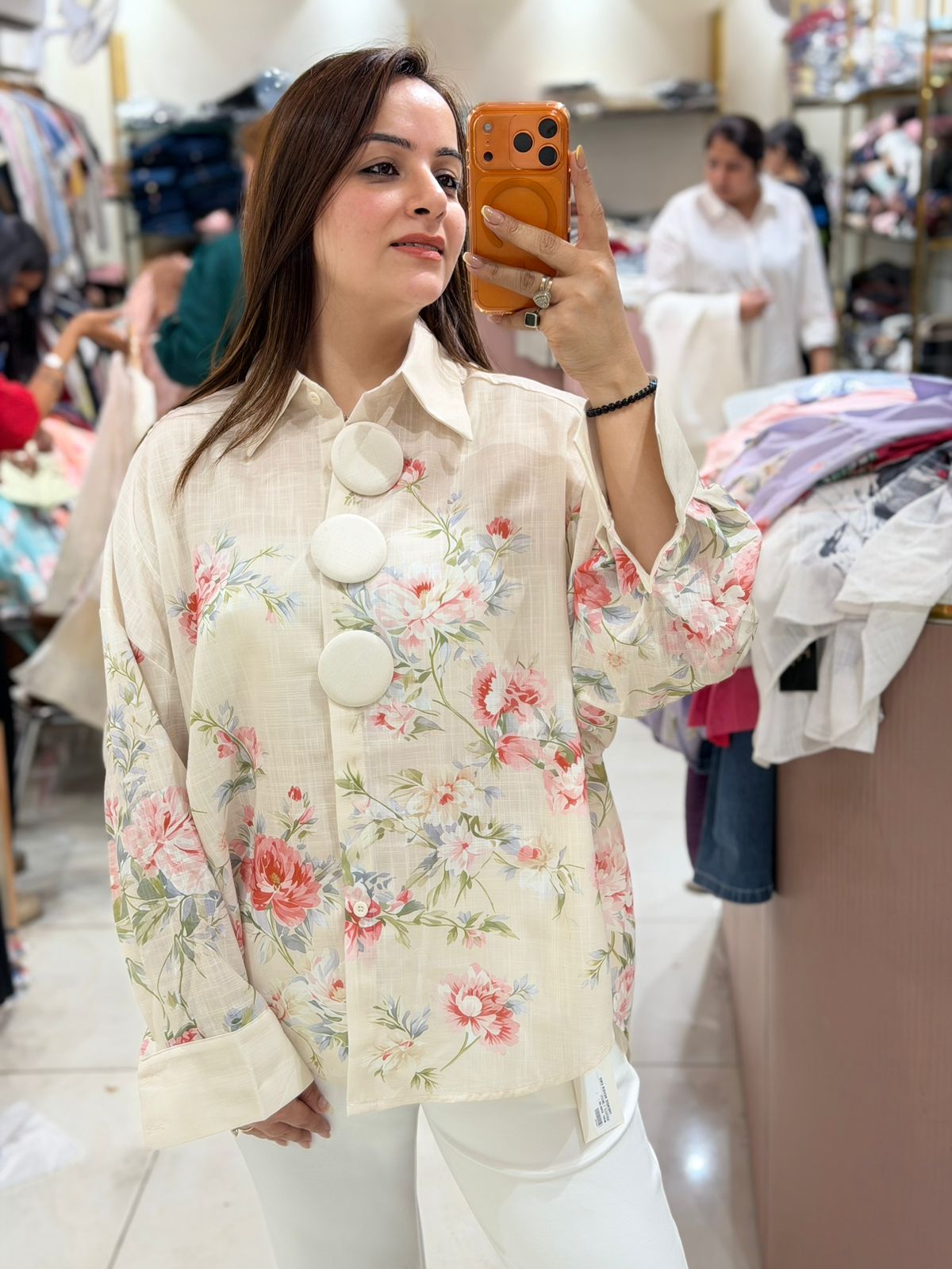 Floral Cotton Linen Shirt