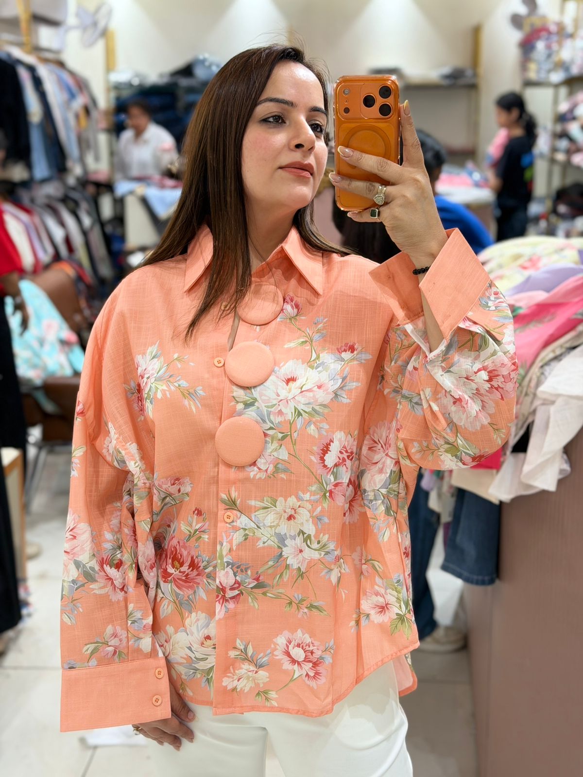 Floral Cotton Linen Shirt