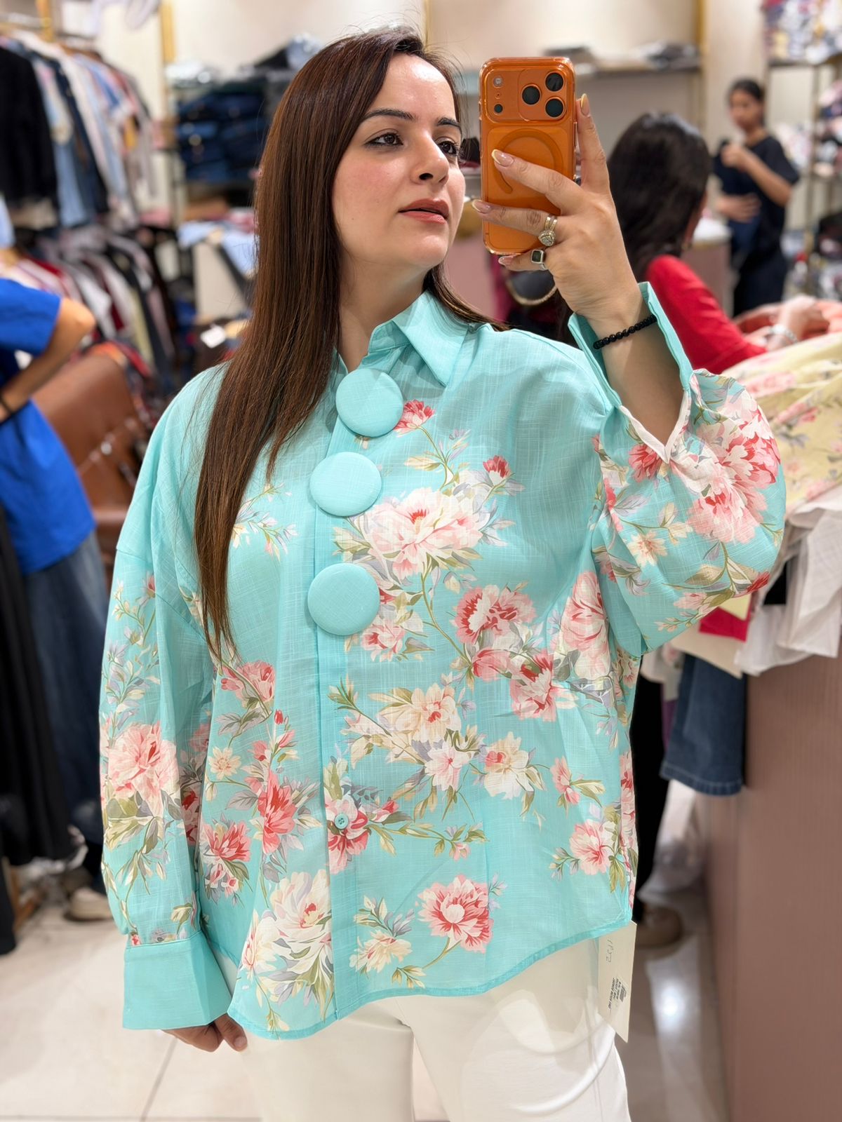 Floral Cotton Linen Shirt