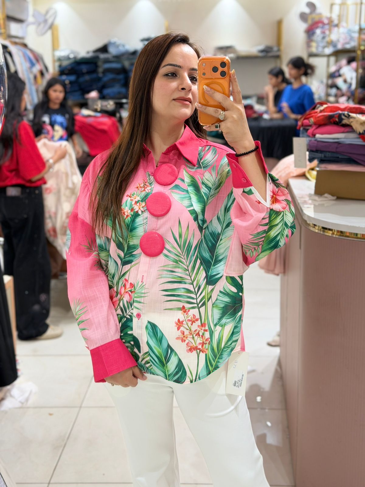 Floral Cotton Linen Shirt