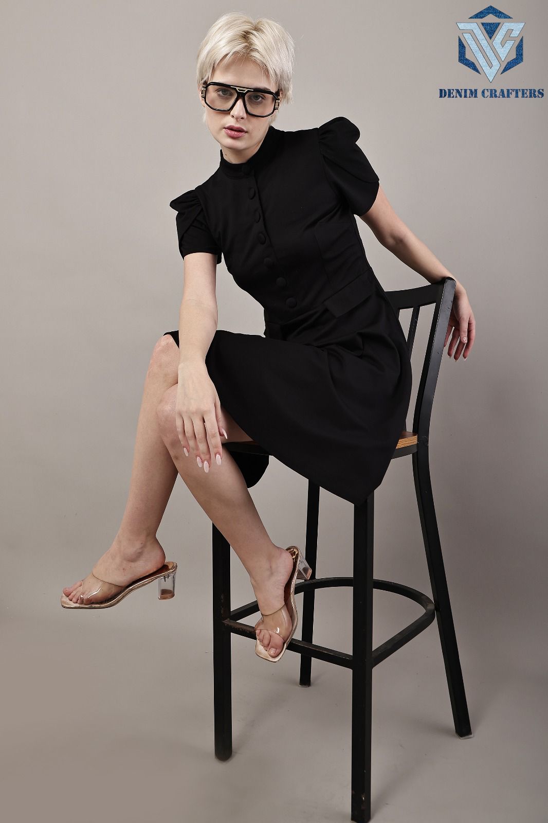 Elegant Petal Sleeve Roma Dress