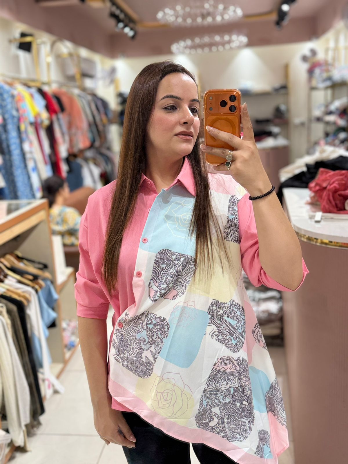 Artistic Dual Panel Luxe Shirt