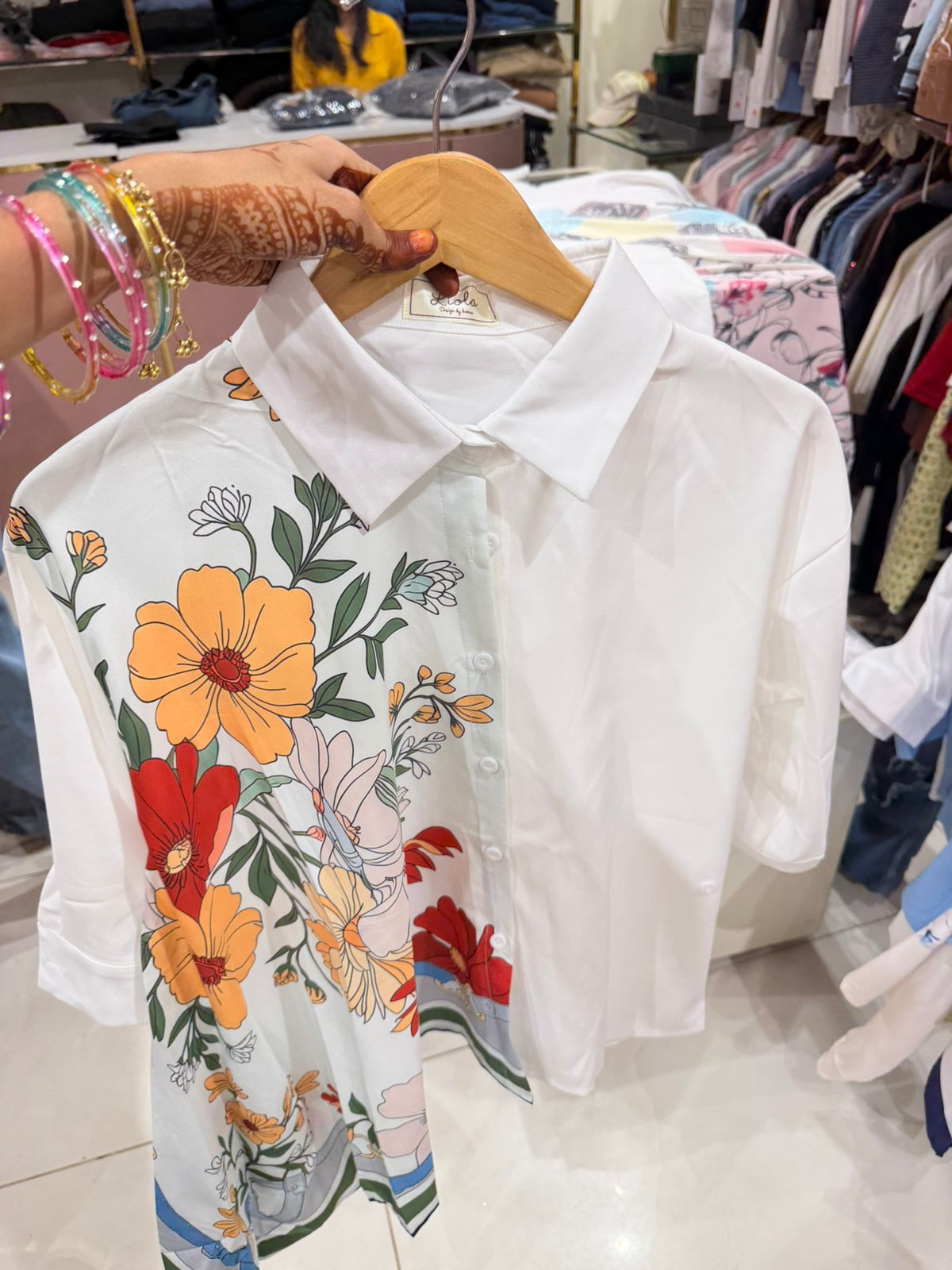 Artistic Dual Panel Luxe Shirt