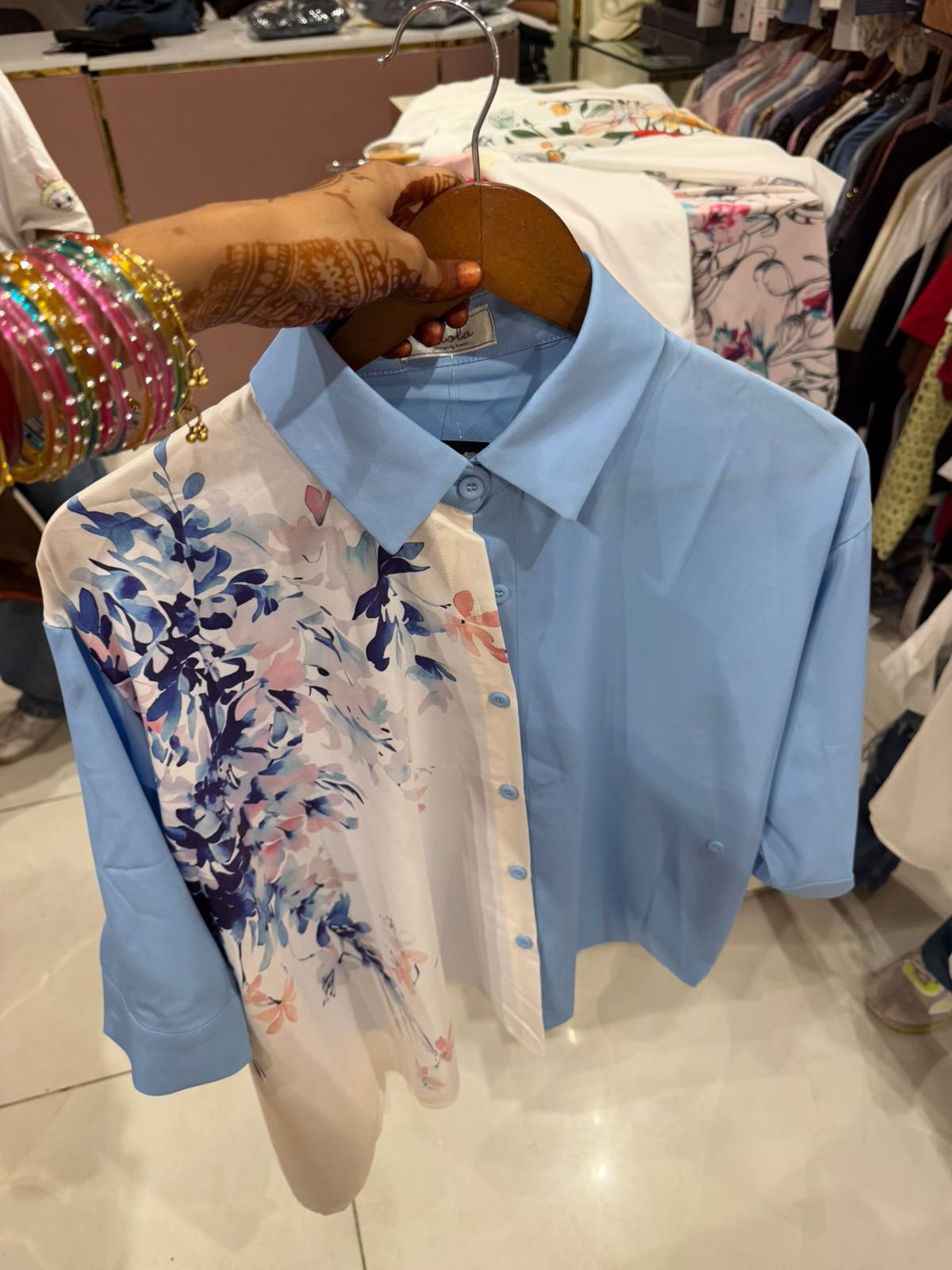 Artistic Dual Panel Luxe Shirt