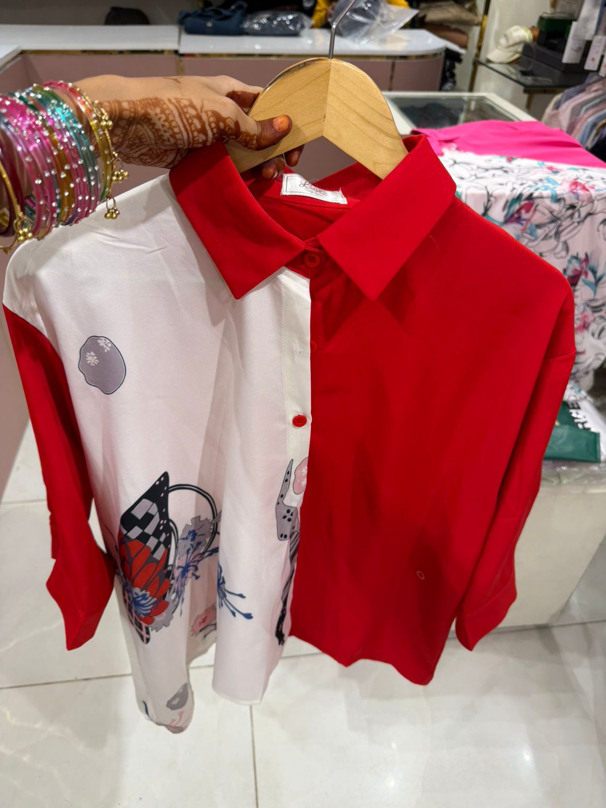 Artistic Dual Panel Luxe Shirt