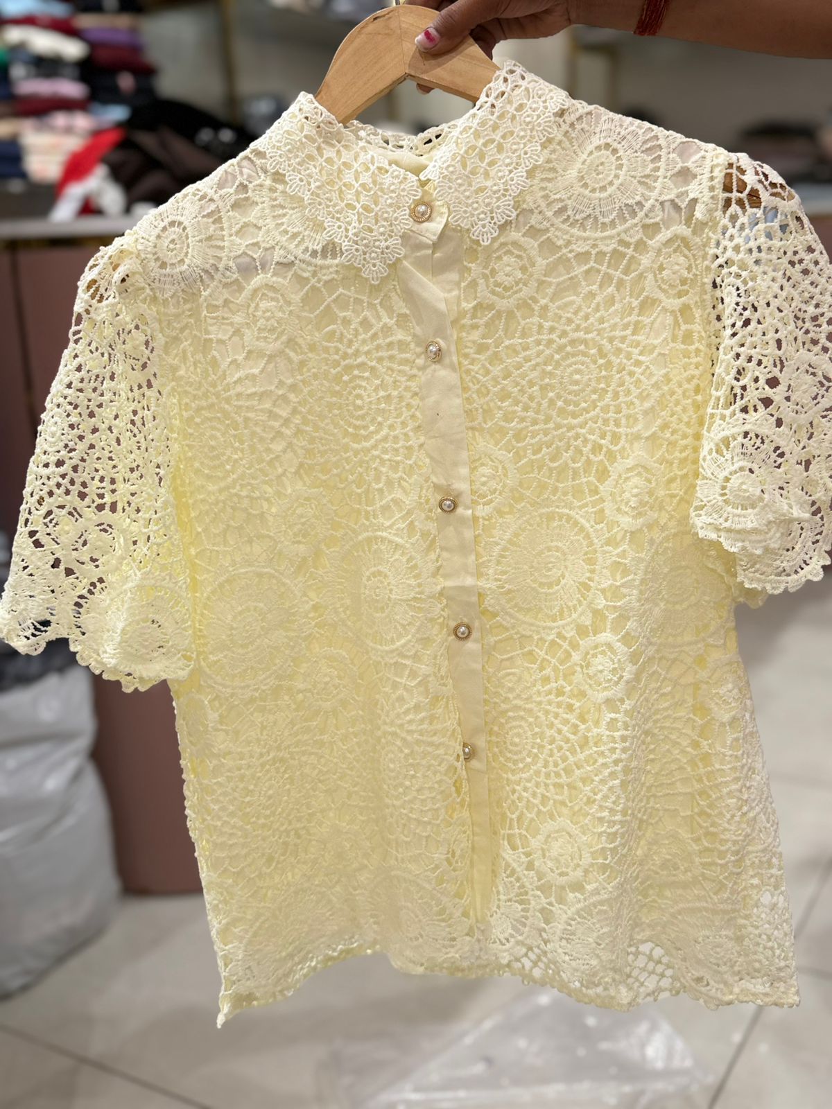 Vintage Crochet Lace Luxe Shirt