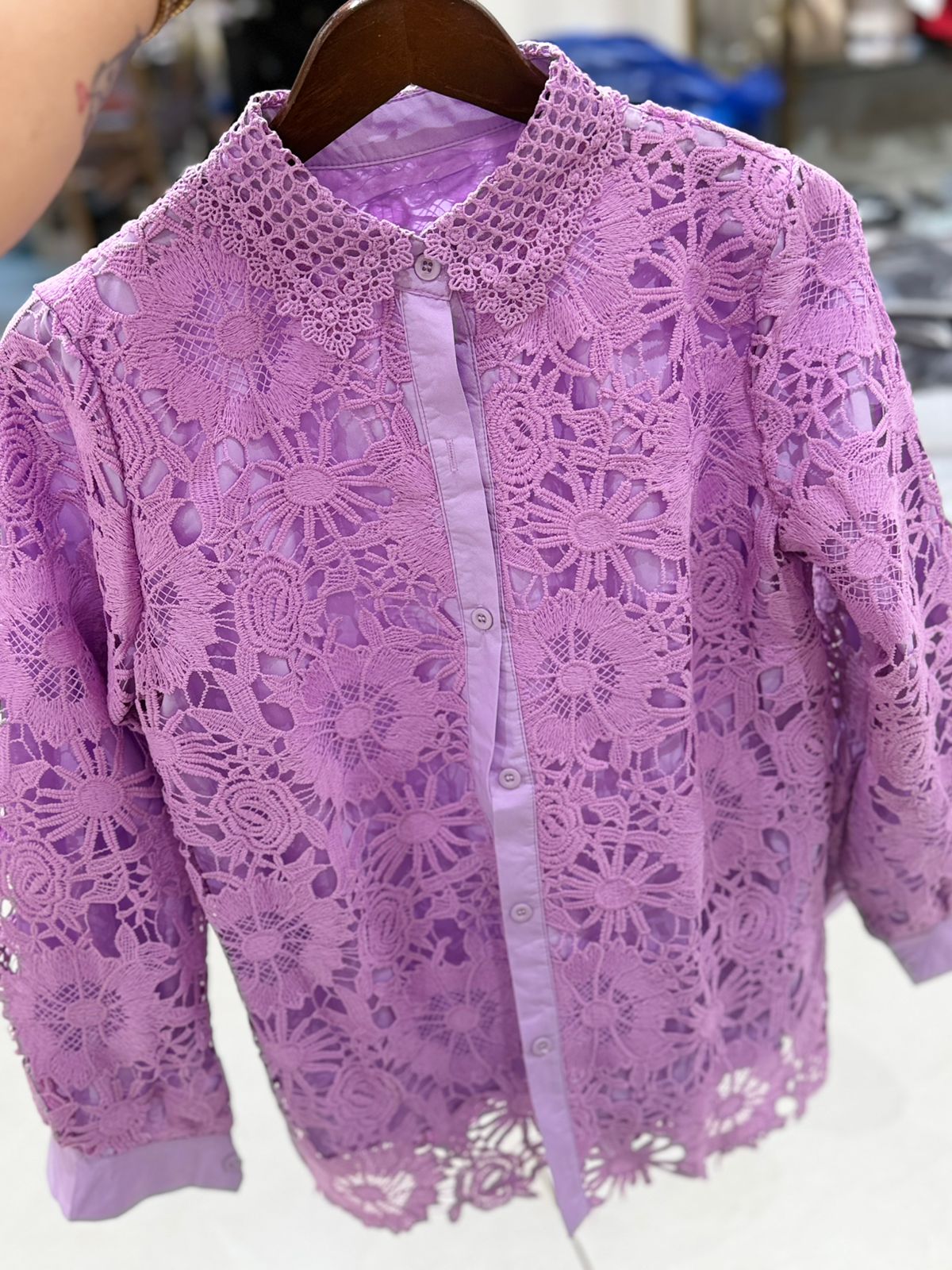 Vintage Crochet Lace Luxe Shirt