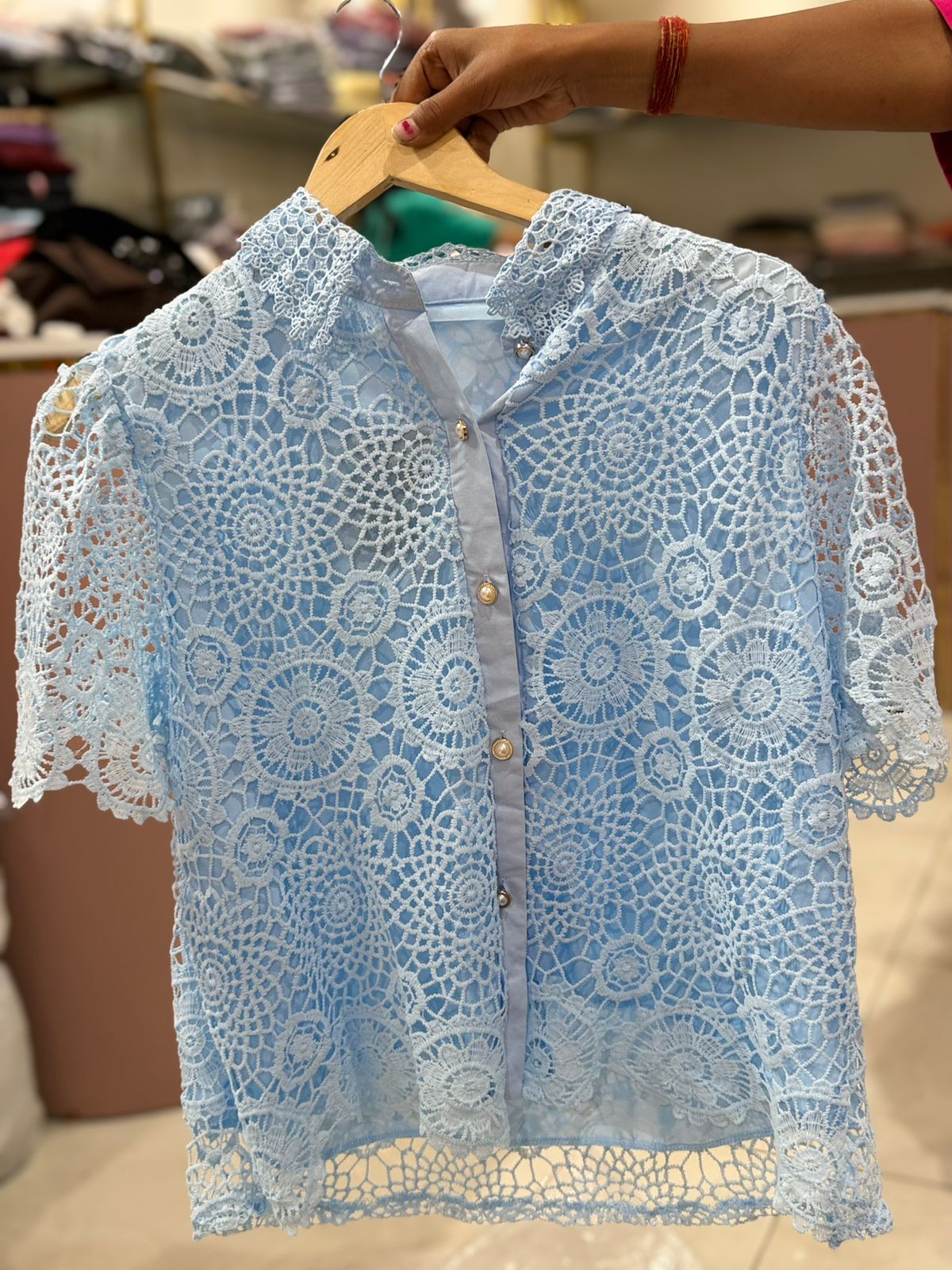 Vintage Crochet Lace Luxe Shirt