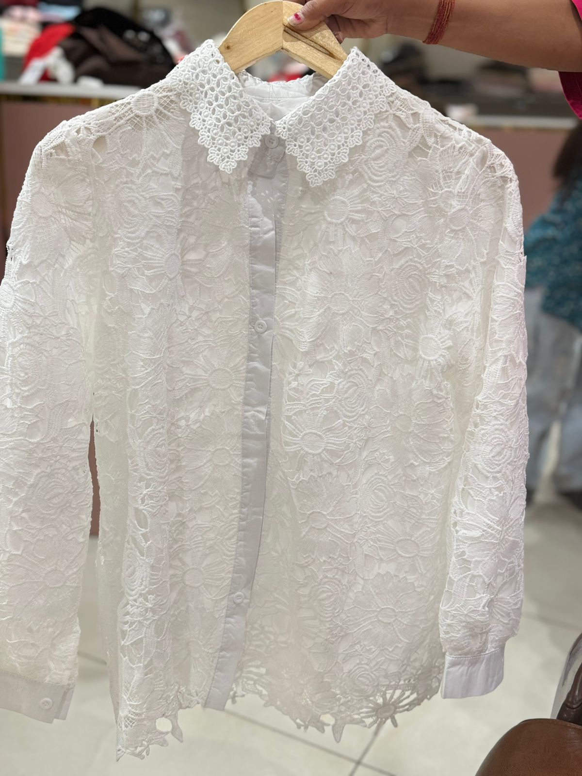 Vintage Crochet Lace Luxe Shirt