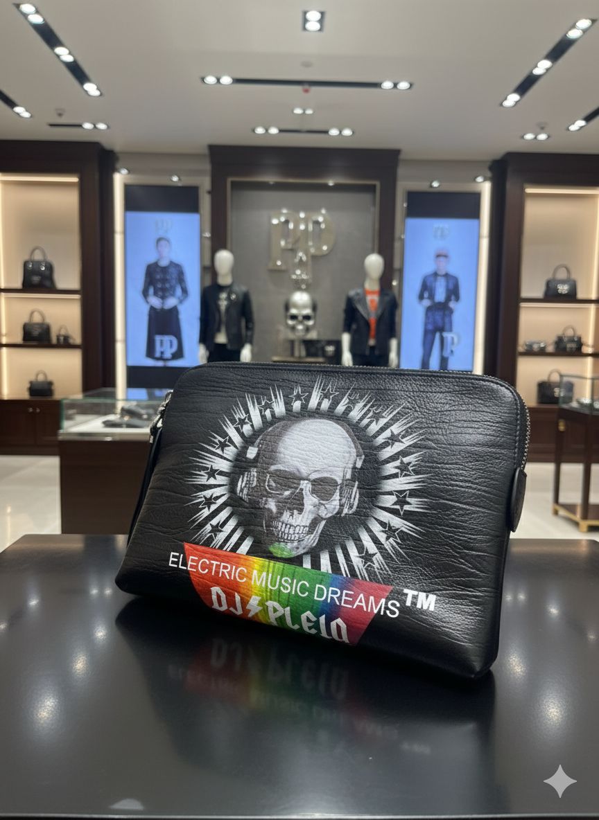 Elite Skull Edition Leather Travel Handbag