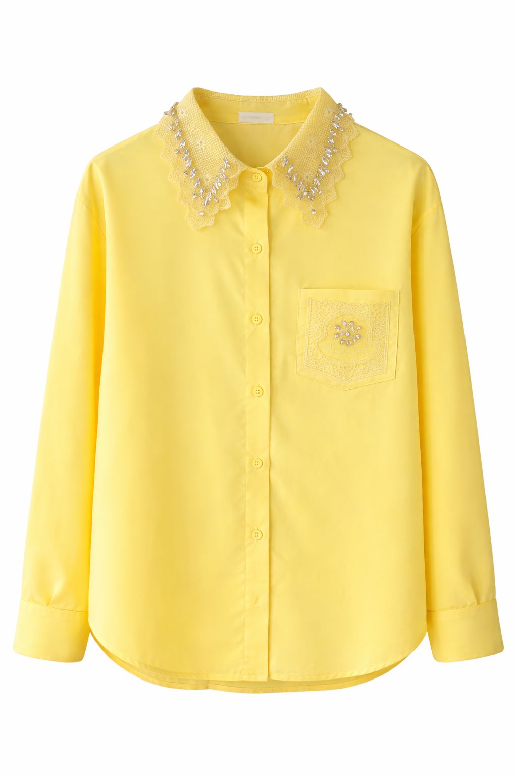 Designer Studded Collar Oversized Shirt
