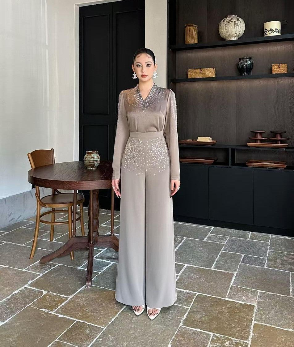 Luxe Stone Embellished Co-Ord Set