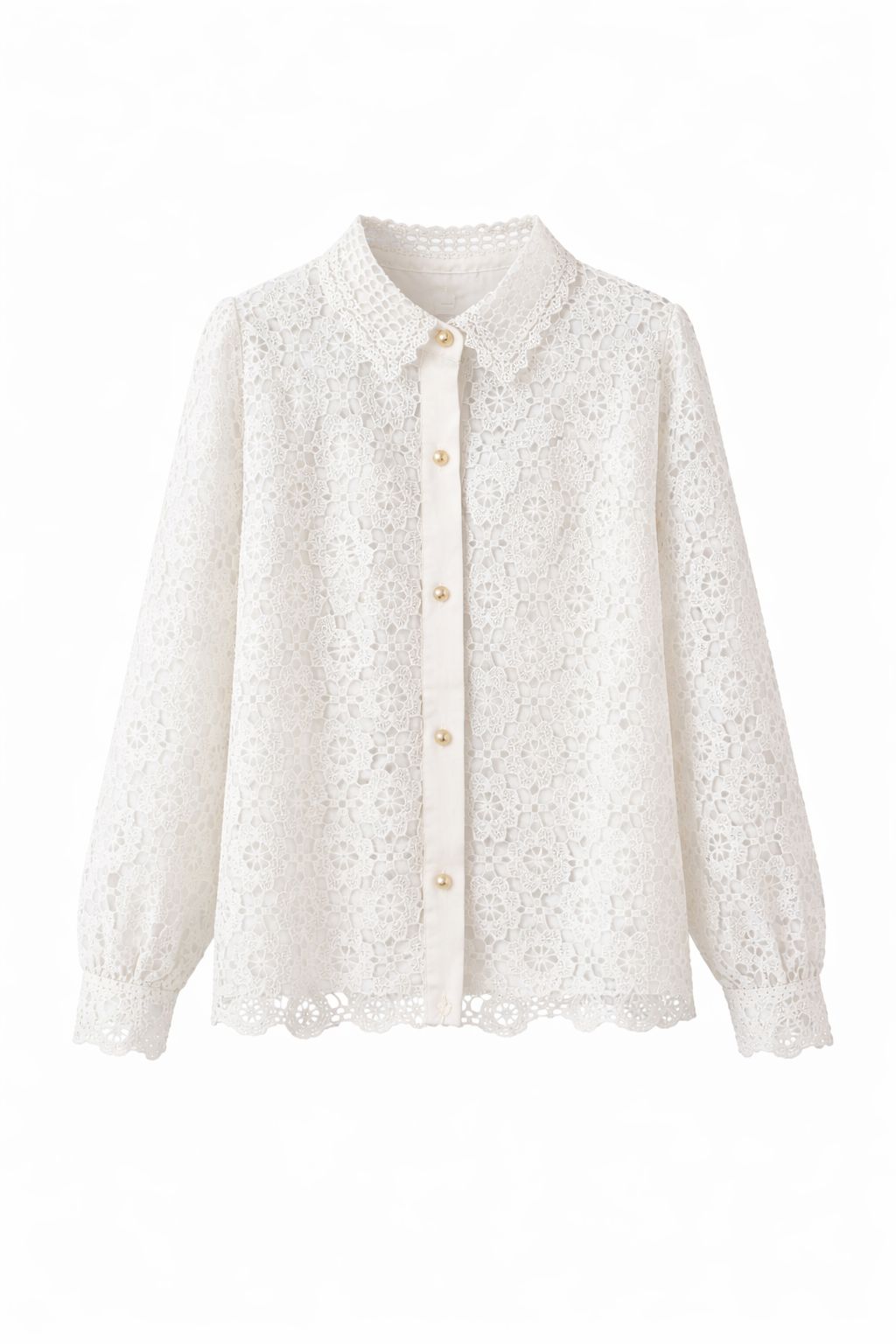 Summer Elegance Crochet Shirt