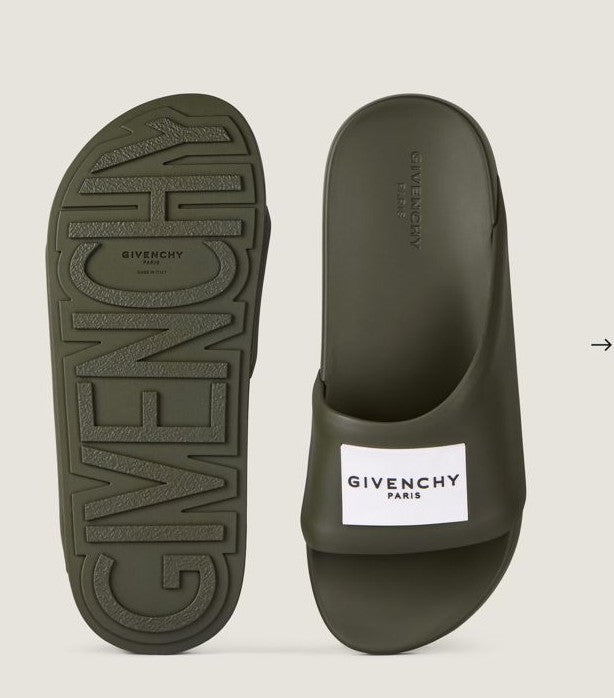 Elite Rubber Logo Slide Mules