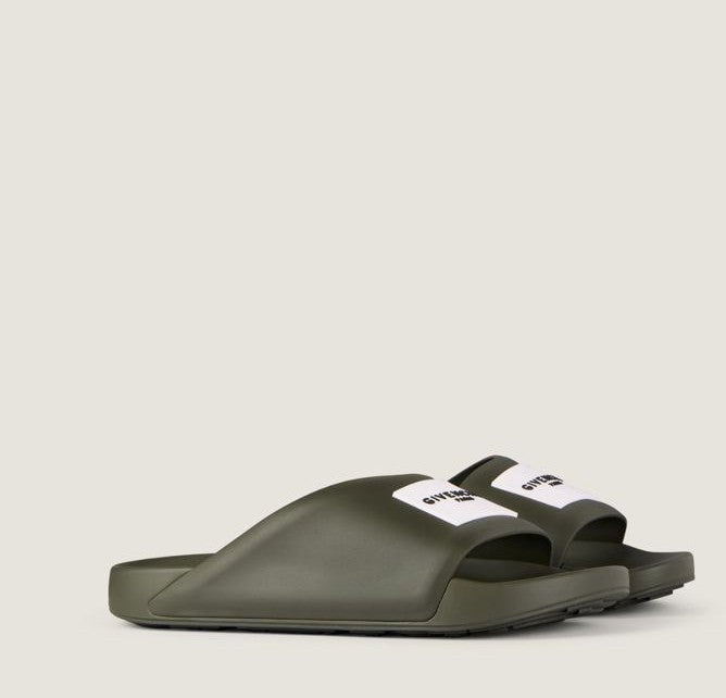 Elite Rubber Logo Slide Mules