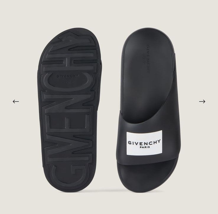 Elite Rubber Logo Slide Mules