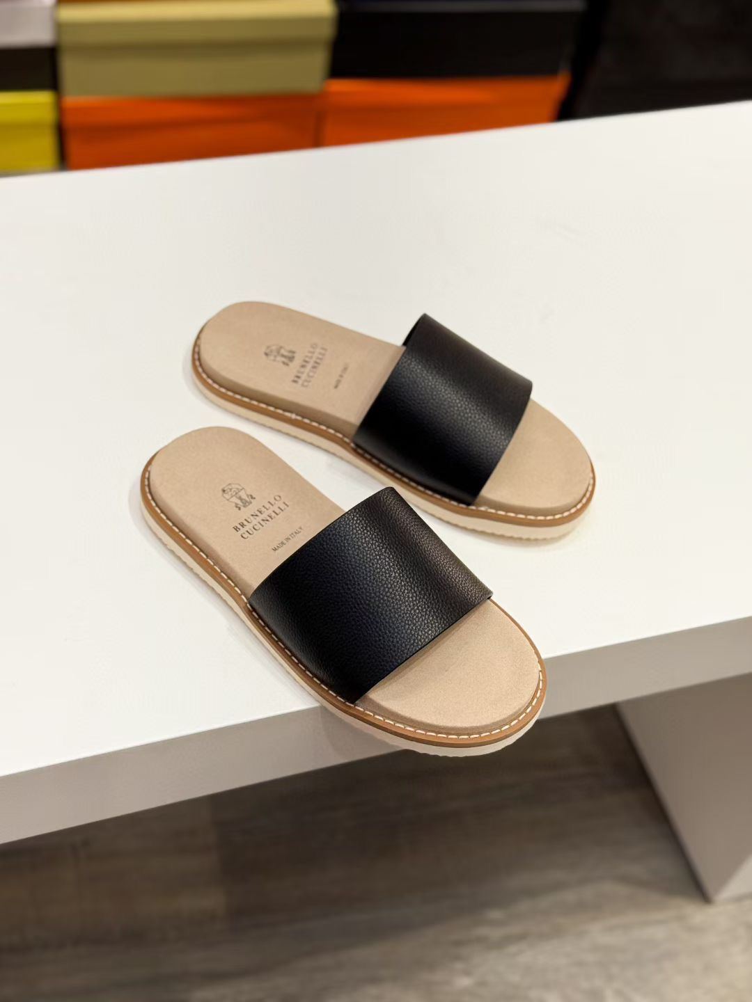 Italian Luxe Leather Comfort Slides – Summer Edition