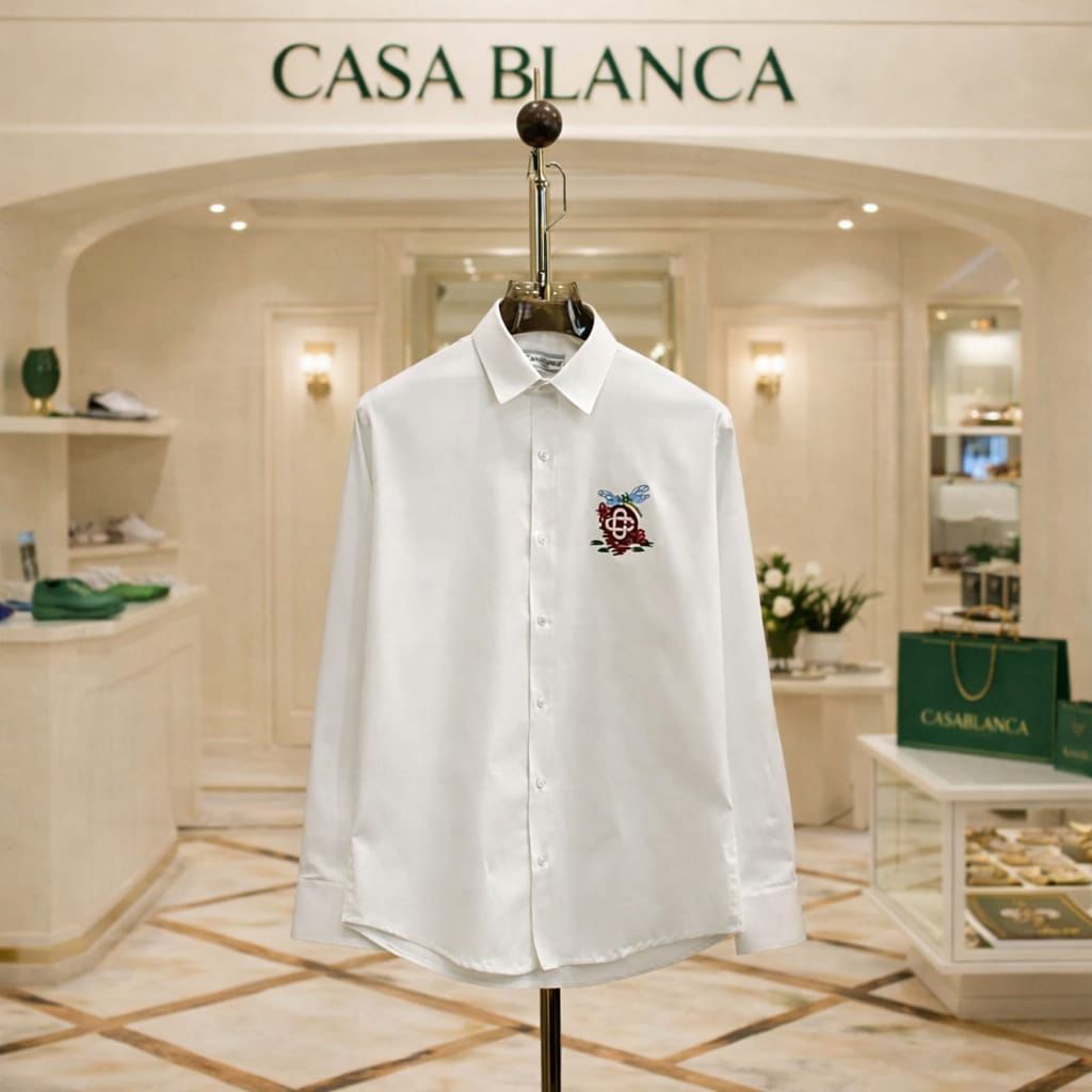 Signature Embroidered Cotton Shirt